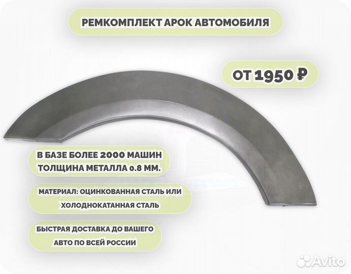 Ремонтные арки (ремкомплект) на автомобиль