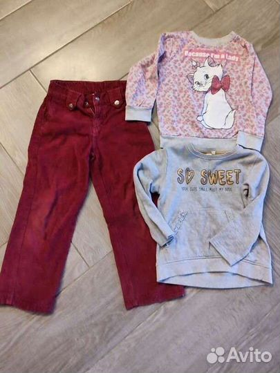 Одежда (платья, джинсы) на девочку 104-110