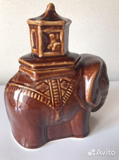 Слон керамика чайница