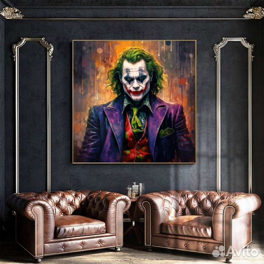 Большая картина маслом джокер