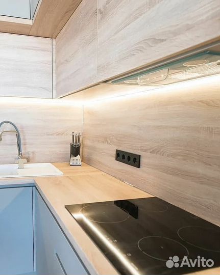 Прямая кухня на заказ под ключ. Фабрика Омск