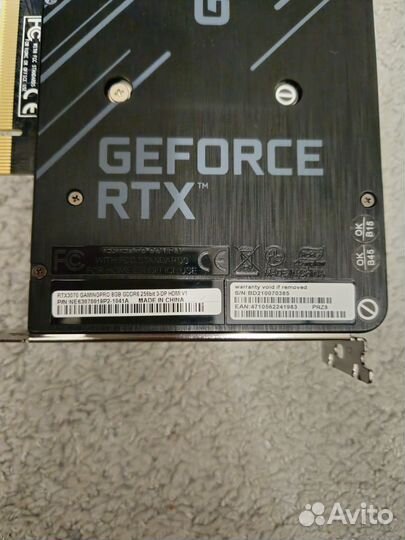 Видеокарта Palit GeForce RTX 3070 GamingPro 8GB