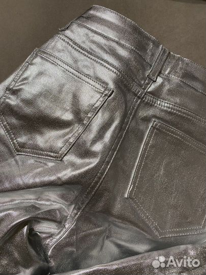 Джинсы металлик