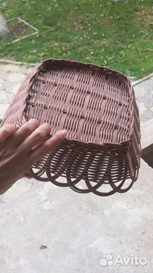 Плетеная фруктница или хлебница.Салфетница