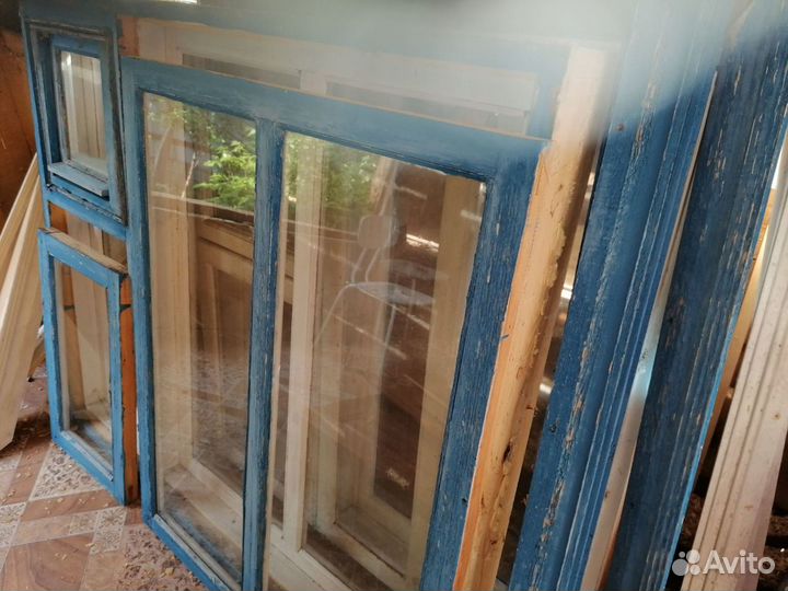 Деревянное окно со стеклопакетом бу