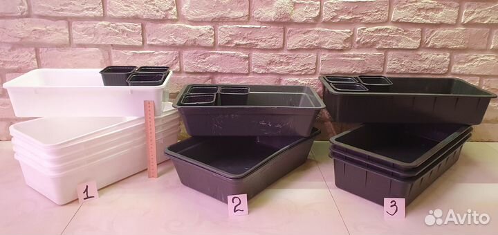 Горшки для суккулентов и ящики для рассады