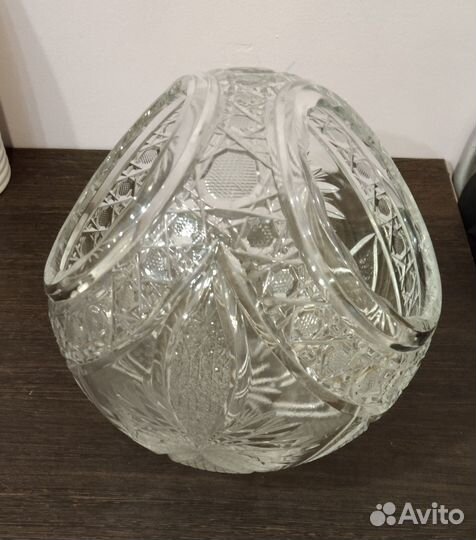 Большая конфетница хрусталь СССР