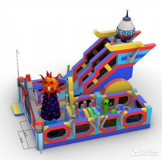 Батут для бизнеса детский Галактика