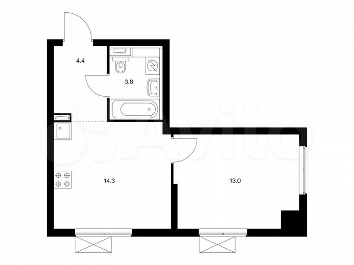 1-к. квартира, 35,5 м², 24/33 эт.