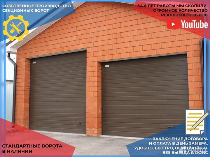 Автоматические секционные гаражные ворота