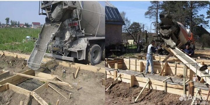 Доставка бетона миксером