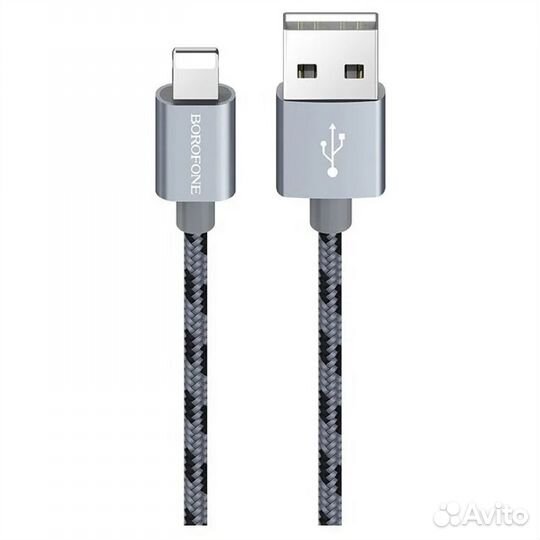 Кабель Borofone BX24, Lightning - USB, 2.4 А, 1 м