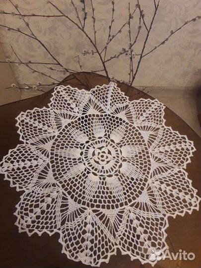 Салфетки ажурные ручная вязка 4шт цена разная
