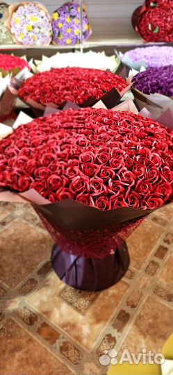 Букет из мыльных роз 101 и 201