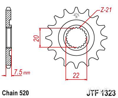 Звезда ведущая JTF1323-12