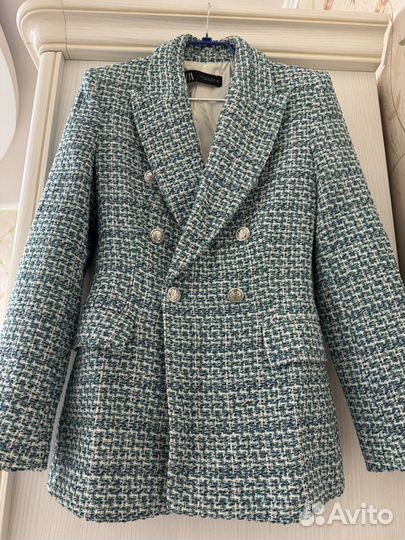 Твидовый жакет zara