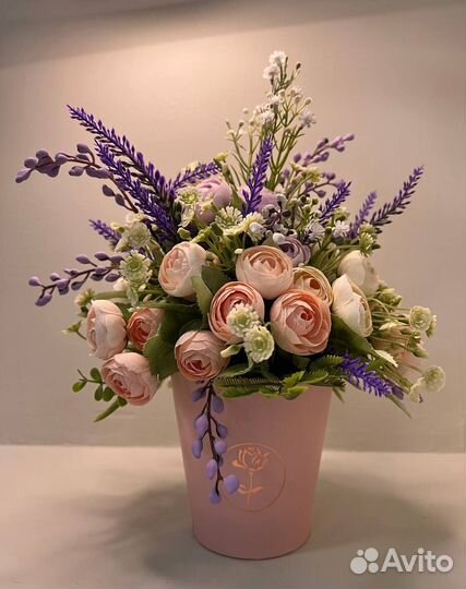 Букеты из мыла и цветов ручной работы