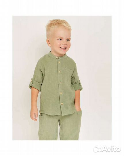 Рубашка лен для мальчика