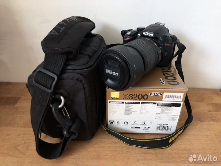 Зеркальный фотоаппарат Nikon + 18-105mm + сумка