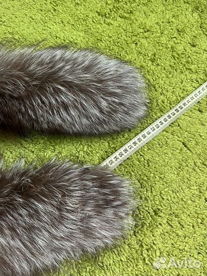 Опушка воротник на капюшон чернобурка