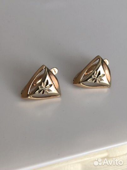 Золотые серьги 585 пробы