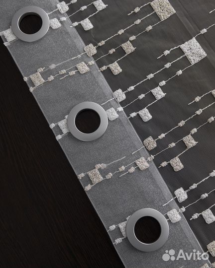 Тюль на люверсах на окна пошив