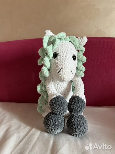 Вязаные игрушки единорог