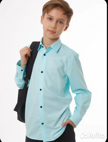 Рубашка для мальчика(кнопки) разм 158