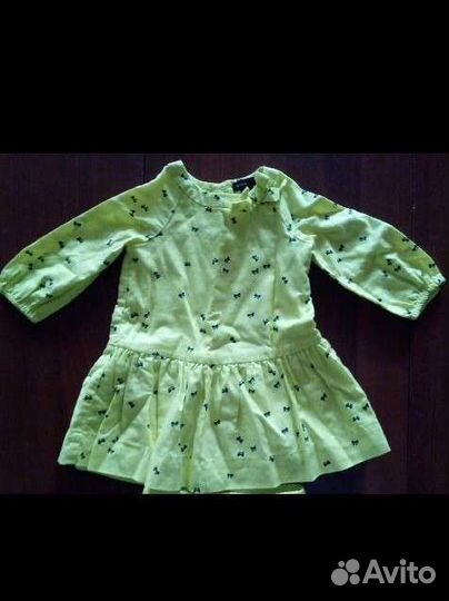 Платье, джинсы на 1-2 года