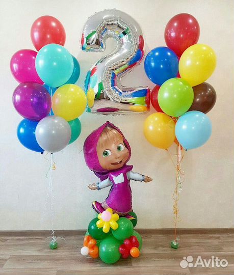 Воздушный шар Маша и Медведь