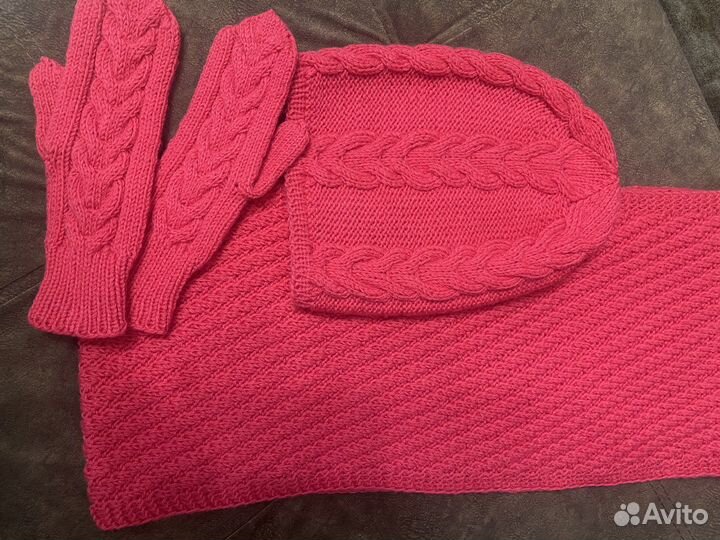 Шапка снуд и варежки