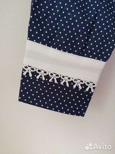 Рубашка школьная тёмно-синяя 140см