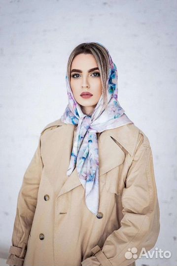 Шелковый премиальный платок 