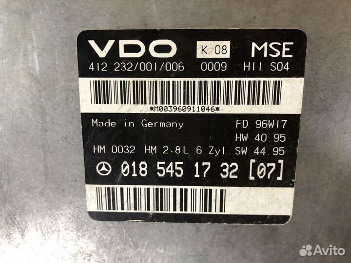 Эбу блок управления m104 2.8 w210 mercedes