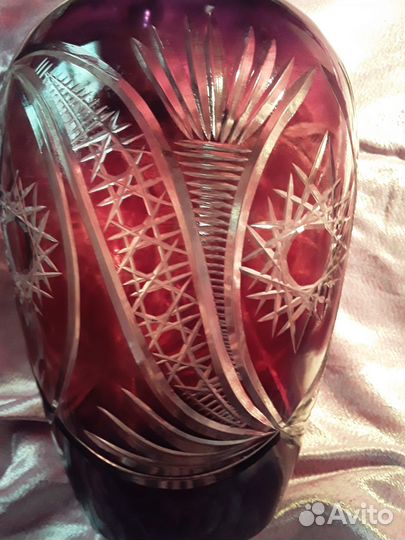 Ваза марганцевое стекло сталинский ампир 40-50-х г