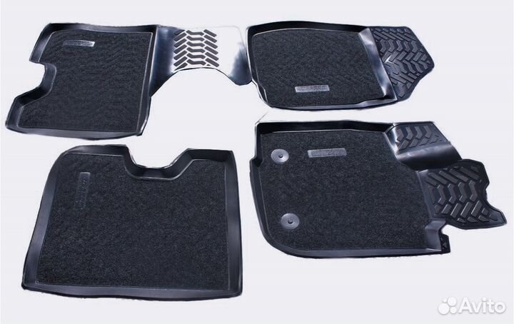 Коврики VW Passat (B6/B7) (2005-2010, 2011-15) салон (3D) soft (Крепеж)