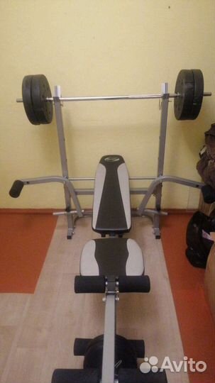 Скамья для жима + штанга