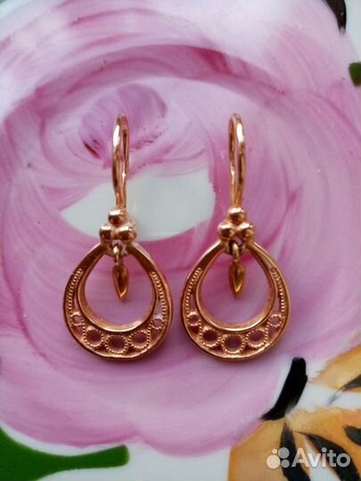 Золотые серьги СССР