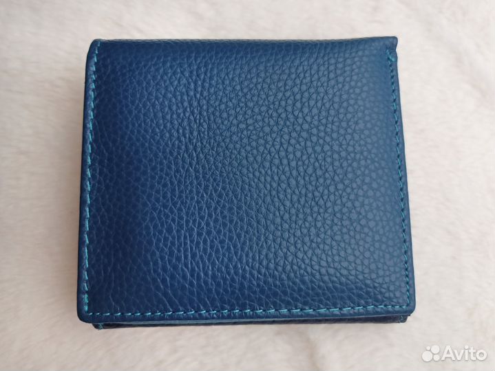 Кошелёк синий кожаный somuch