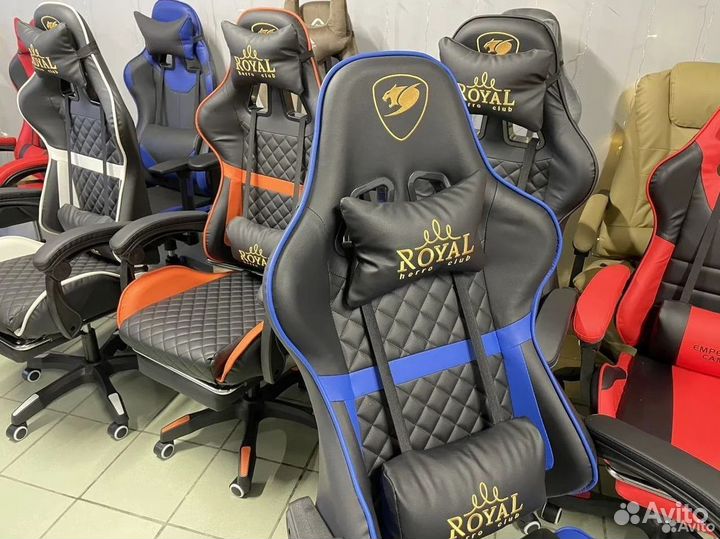 Компьютерное игровое кресло геймерское с массажем