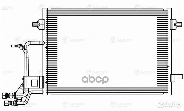 Радиатор кондиционера VW passat 97- lrac1812 luzar