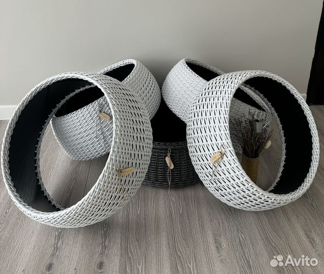 Кашпо из ротанга