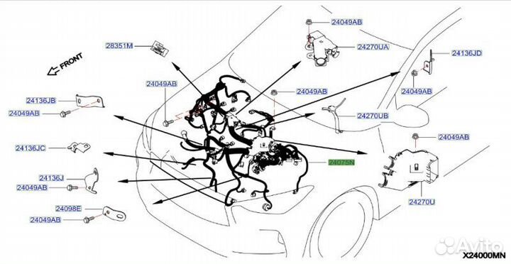 Проводка моторного отсека Infiniti Qx50 J55 KR20