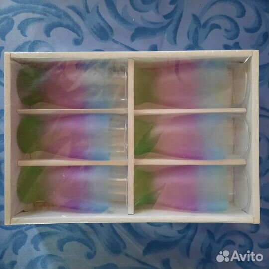 Стаканы цветное стекло