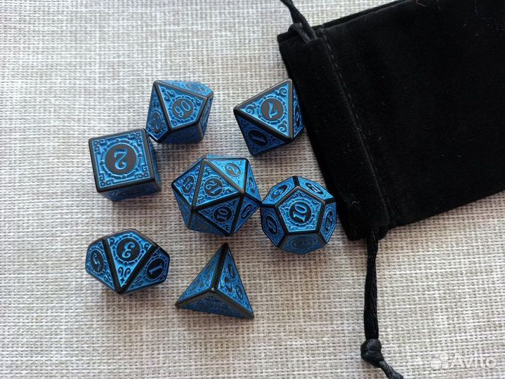 Дайсы/кубики для настольных игр (d4–d20) +мешочек