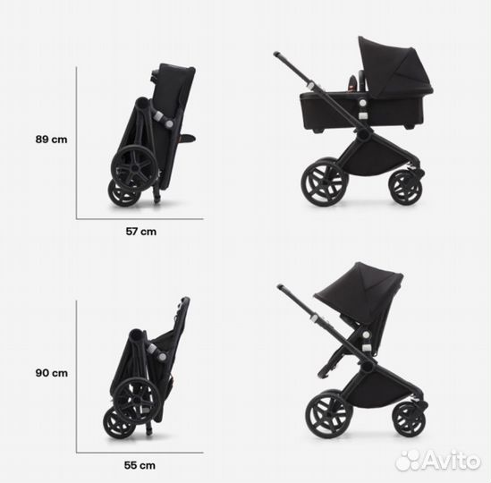 Коляска bugaboo cub midnight black