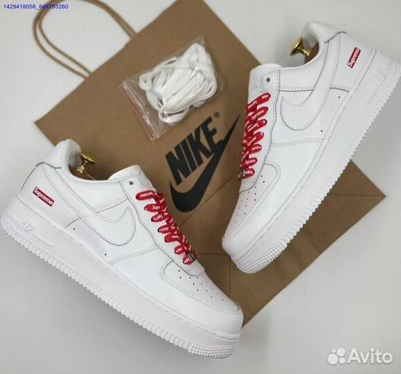 Кроссовки Nike Air Force 1 Low & Supreme (Арт.86949)