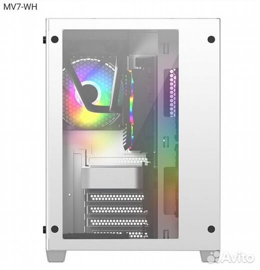 Корпус 1stplayer megaview MV7 Miditower Без бп бел