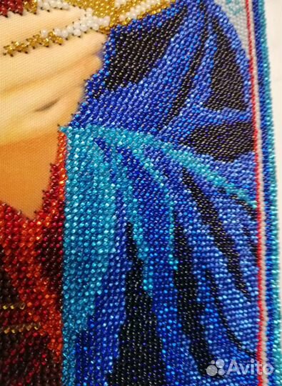 Икона Божией Матери Умиление вышивка чешский бисер