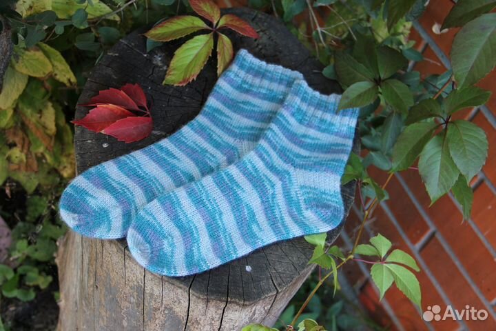 Носки шерстяные вязаные унисекс 38-39